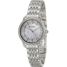 Bulova Women's 'diamonds' Stainless Steel Watch