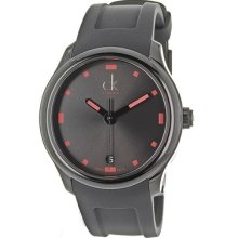 Calvin Klein Watches Men's Black Dial Black Rubber Black Rubber/Black