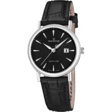 Candino Women's Quartz Watch With Black Dial Analogue Display And Black Leather Strap C4488/3