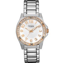 Caravelle by Bulova Womens Crystal Bezel Watch