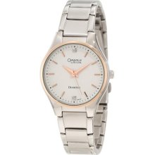 Caravelle by Bulova Women's 45P107 Clean Classic Two Tone 2 Diamo ...