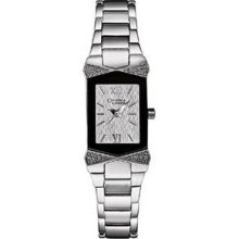 Caravelle By Bulova Women's 43r002 Diamond Accented Silver Dial Watch