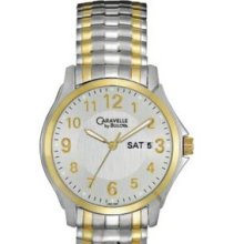 Caravelle Men`s 2-tone Dress Watch W/ Stainless Steel Expansion Bracelet