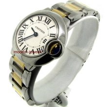 Cartier Ballon Bleu Lady 18k / Ss Watch W69007z3 -