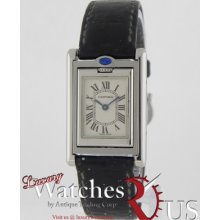 Cartier Ladies Tank Basculante Stainless Steel Quartz Watch