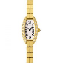 Cartier Laniere Mini Tonneau Yellow Gold Ladies Watch WJ2007X3