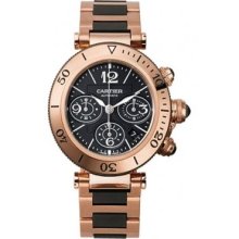 Cartier Pasha Seatimer Chronograph Pink Gold Watch W301980M