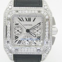 Cartier Santos 100 Mens Diamond Watch Swiss Luxury Wrist Watch Dc1