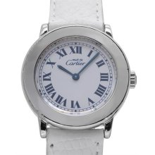 Cartier Sterling Silver Ronde Quartz Ladies Watch