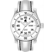 Carucci White Automatic Diver Watch, Day/date Citizen Movement 30 Atm, 1.76 Inch