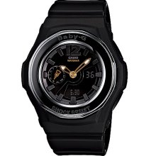 Casio Baby-g Black Analog-digital World Time Watch Bga-141-1b