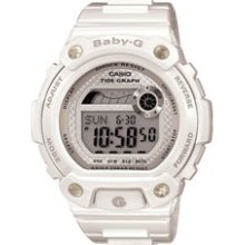 Casio Baby-g Ladies Watch 200m Wr White Band Blx100-7c Original Box