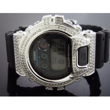 Casio G Shock 4.50Ct Full Case White big diamonds Watch