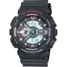 Casio G-shock Black 200m Analog-digital Men's Xl Watch Ga-110-1a