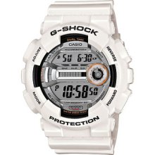 Casio G-shock Gd110-7cr Mens White 60 Lap Digital Multifunction Watch