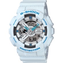 Casio G Shock Watch White Blue XL Large GA110SN-7A