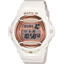 Casio Ladies Baby-G Databank Watch Champagne Pink Dial w/ BG169G-7