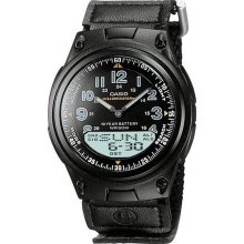 Casio Mens Black World Time Data Bank Watch