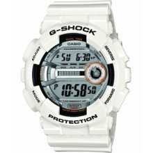 Casio Mens G-shock Gd110-7cr White Resin Watch