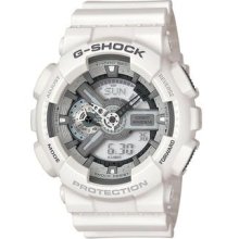 Casio Men's G-shock Large White Band Grey Dial Multi-functional Sport Stop Watch