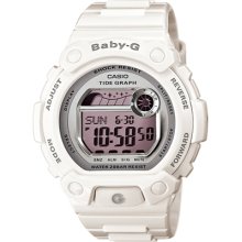 Casio Women's Baby-G BLX103-7 White Resin Quartz Watch with Digital Dial