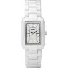 CE1026 Fossil Ladies Ceramic Stones White Watch