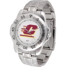 Central Michigan Chippewas CMU Mens Sports Steel Watch