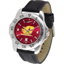 Central Michigan Chippewas Sport Leather Band AnoChrome-Men's Watch