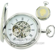 Charles-Hubert 3711 Two Tone Mechanical 17 Jewel Pocket Watch