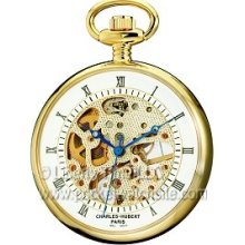 Charles Hubert 3802 Gold Plated Mechanical 17 Jewel Pocket Watch