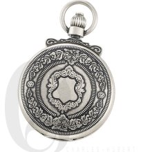 Charles Hubert Antiqued Finish Hunter Case Quartz Pocket Watch 3864-S