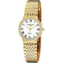 Charles-Hubert- Paris Mens Gold-Plated Quartz Watch