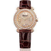 Chopard Happy Sport Round 30mm Rose Gold Watch 274189-5009