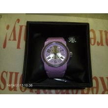 Christian Audigier Purple Watch In Original Box Int-321