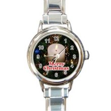 Christmas Vol 1 16 Starter Italian Charm Links Round Watch 09