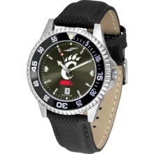 Cincinnati Bearcats Competitor AnoChrome Men's Watch with Nylon/Leather Band and Colored Bezel