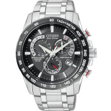 Citizen AT4008-51E Men's Eco-Drive Stainless Steel Black Dial Perpetua