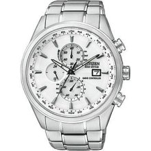 Citizen At8010-58b Men's Eco Drive Atomic Radio Controlled Chronograph Watch