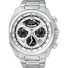 Citizen Av0050-54a Mens Eco Drive Stainless Steel Caibre 2100 Chrono Watch