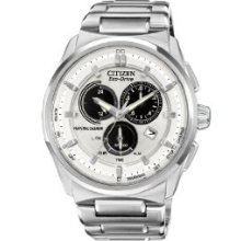 Citizen BL5480-53A Watch Perpetual Calendar Mens - Silver Dial Stainless Steel Case Quartz Movement