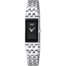 Citizen Eco-drive Black Dial Silver Tone Women's Dress Watch Eg2700-58e Sd1