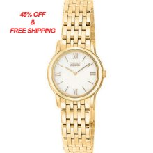 Citizen Eco-drive Stainless Steel Womenâ€™s Watch Eg3042-54a Retail $ 350.00