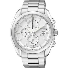 Citizen Eco-drive Super Titanium Sapphire Japan Chronograph Watch Ca0021-53a