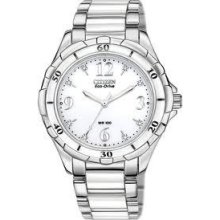 Citizen Em0030-59a Women's Stainless Steel And Ceramic Watch