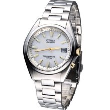 Citizen Forma Eco-drive Radio Sapphire Perpetual Watch White Gold Frd59-2422