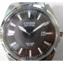 Citizen Japan Eco-drive Men's Watch Quartz Solar Power All Stainless S Sapphire