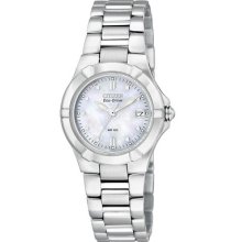 Citizen Ladie's Eco Drive Silver Tone Watch Ew1530-58d