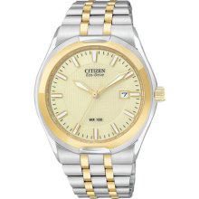 Citizen Mens Corso Two-tone Champagne Dial 100 Meters Bracelet Watch