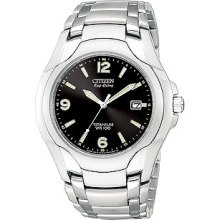 Citizen Mens Eco-Drive Black Dial Titanium Watch