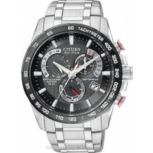 Citizen Mens Perpetual Chrono AT Red Accents Black Dial 5 AT4008-51E